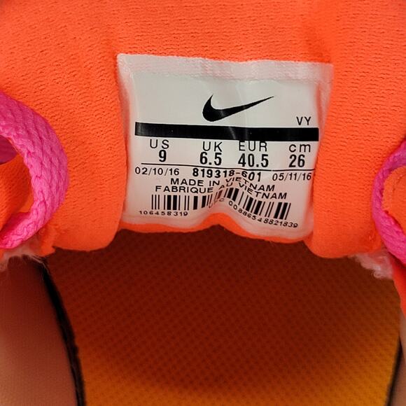 Nike Dual Fusion X2 Running Shoes NEW NEON Pink White Mango Women's US Size 9 - Picture 13 of 14